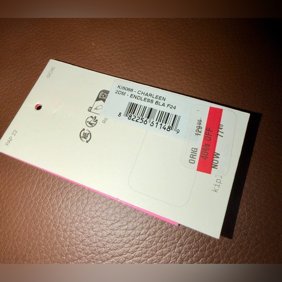 Kipling Charleen Endless Black Nylon Tote with Patterned Straps - Picture 6 of 7